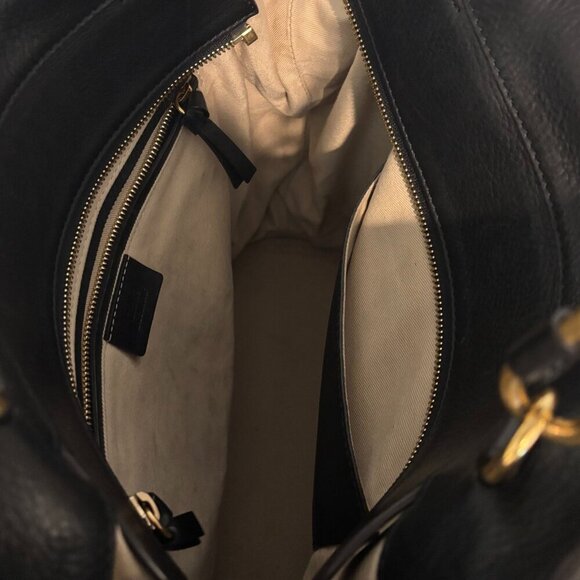 Chloé Myer Tote Bag - Black Leather and Navy Suede - Missing Crossbody Strap - Picture 13 of 14